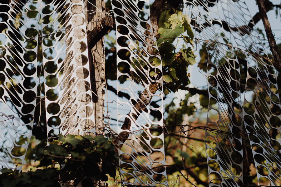 A fence made from recycled metal in Gjirokaster.