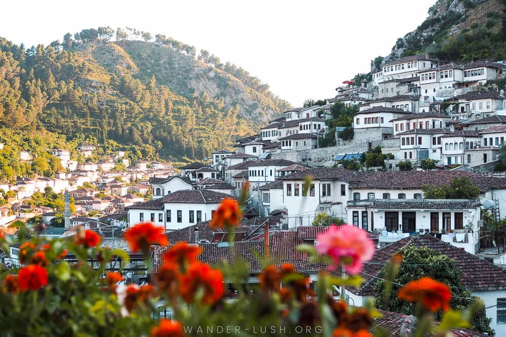 The old town in Berat, Albania.