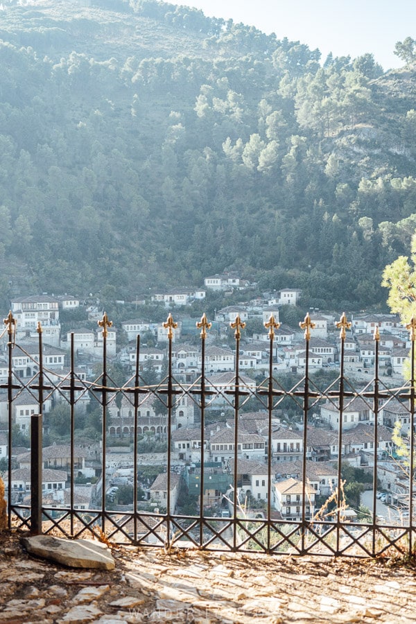 View of Berat from the yard of St Michael's Church.