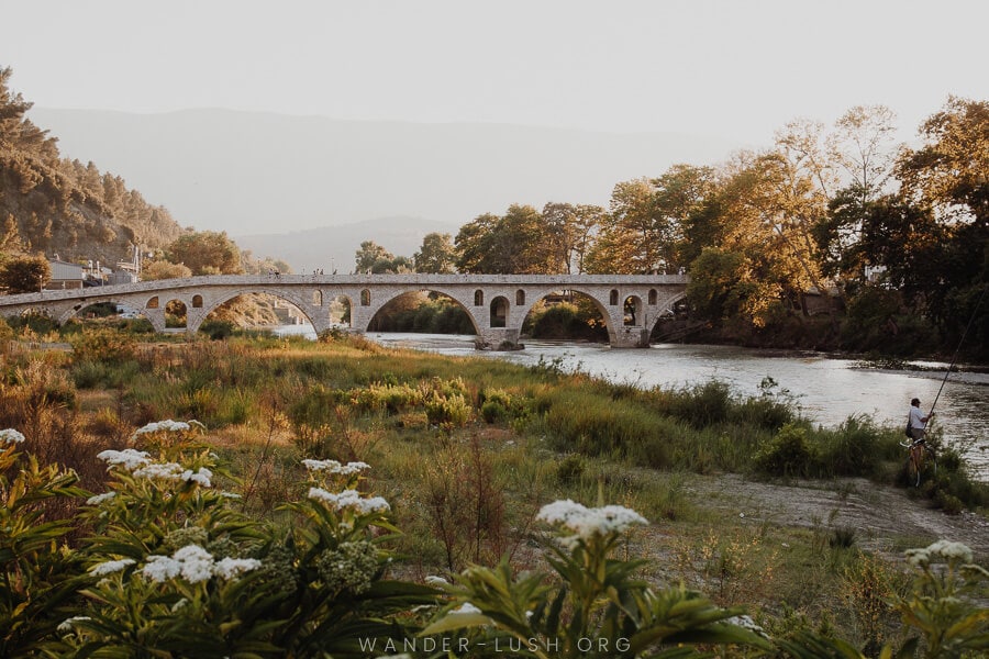 A stone bridge.