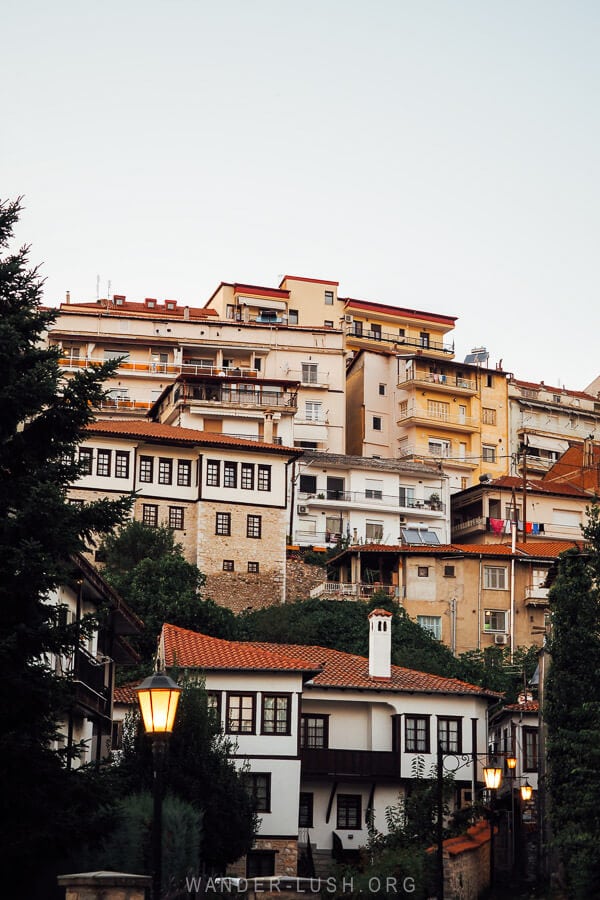 Layers of Ottoman houses in Kastoria, Greece.