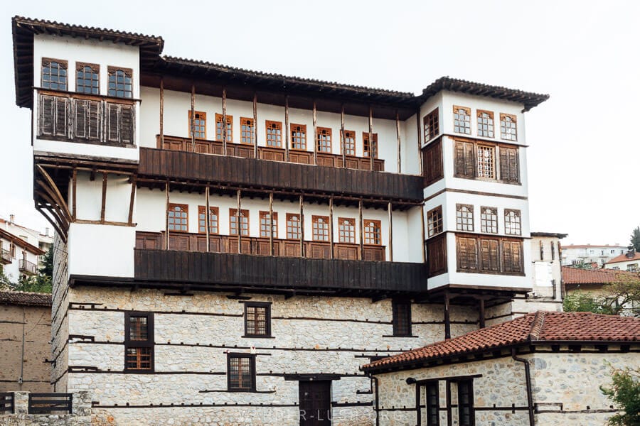 Tsiatsiapas Mansion, a three-storey Ottoman house in Kastoria made from stone and plaster.