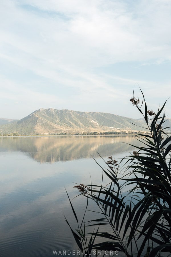 View of Lake Orestiada in Kastoria.