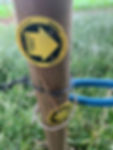 Close up of public footpath signs