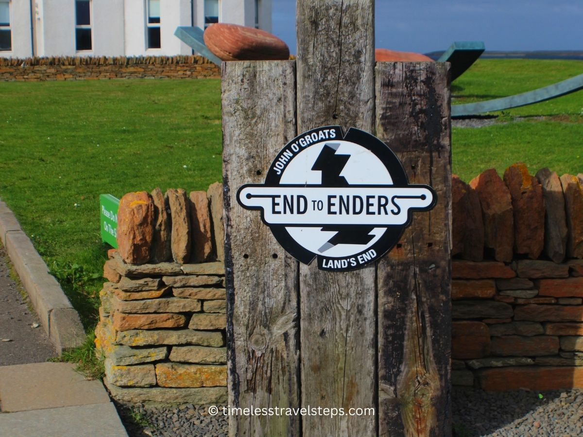 John O'Groats, one end of the longest distance between two inhabited points on the British mainland, with the other end being Land's End in England. 