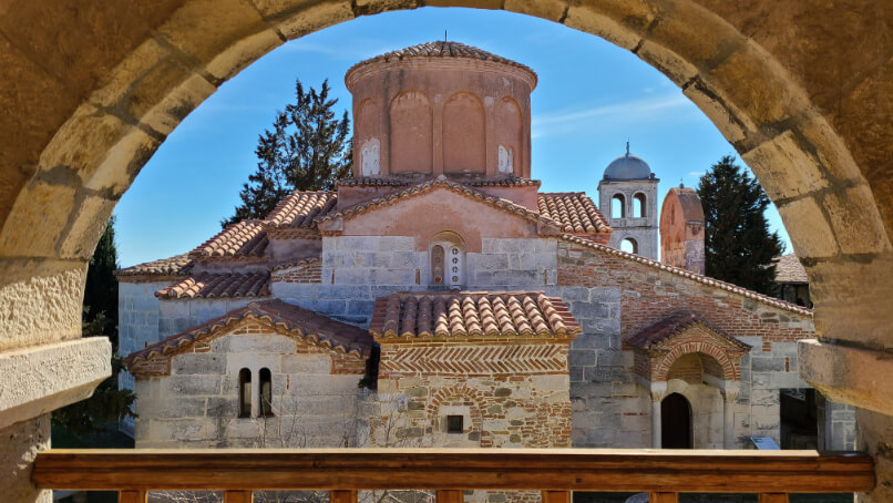 The Byzantine style church inside the monastery of st Mary at Apollonia Park