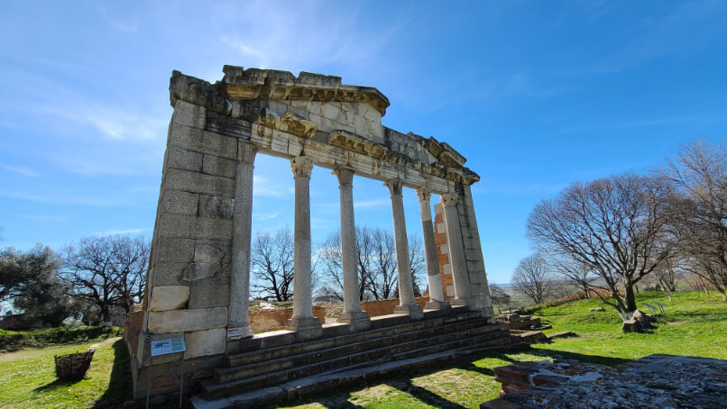 The ruins of the temple of Diana at Apollonia archaeological park