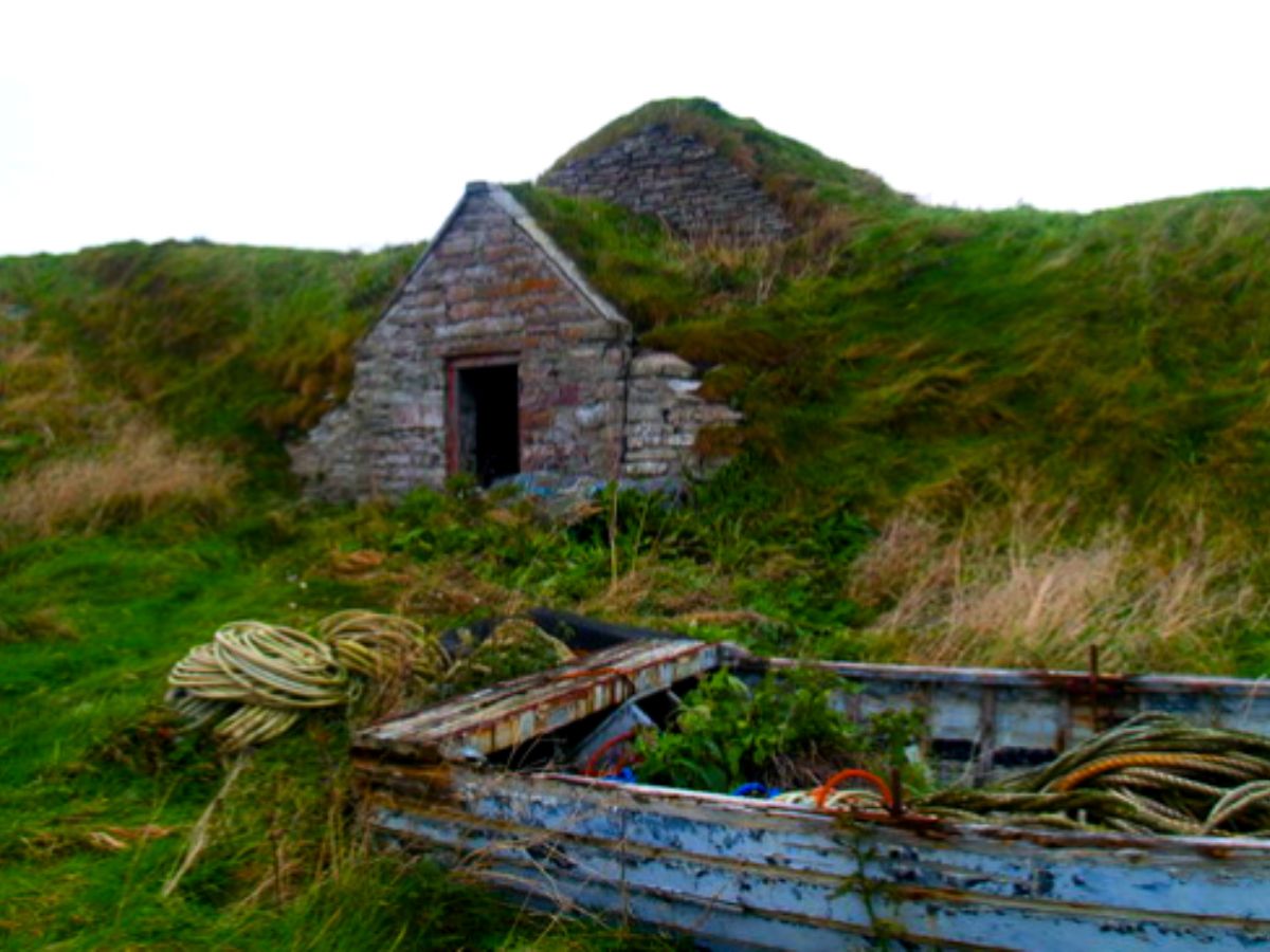 Keiss Harbour Ice House designated monument in Keiss Village