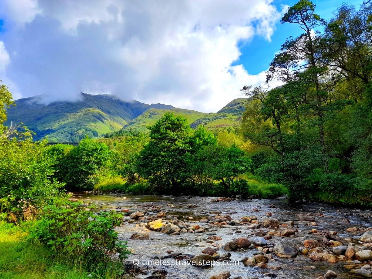 river and mountain view landscape Loch Shiel Lochaber