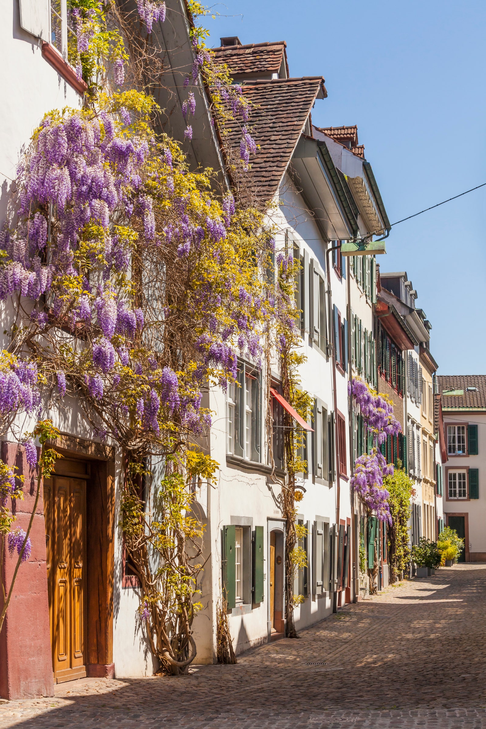 Switzerland Basel houses at the Old Town