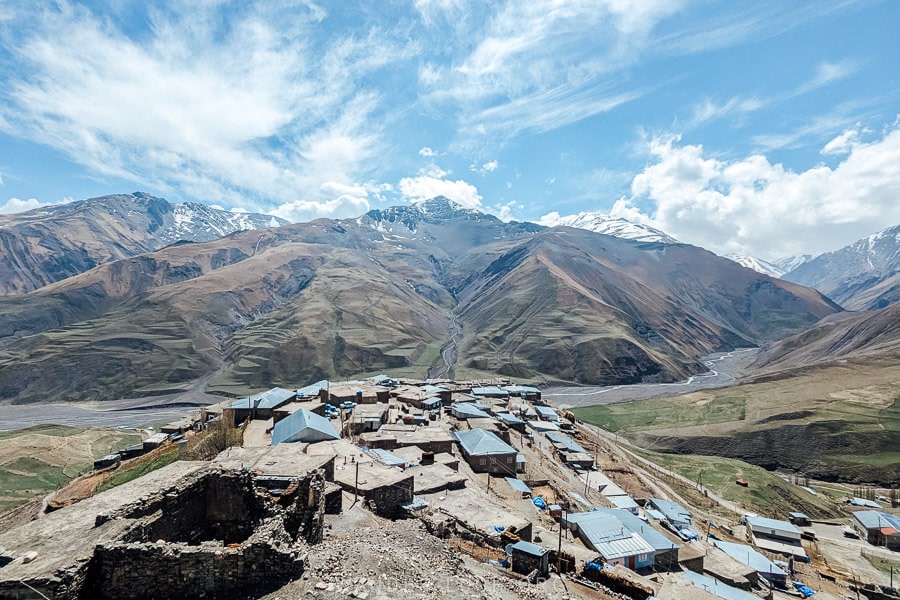 The high mountain village of Khinaliq in the Greater Caucasus mountains, a new UNESCO World Heritage Site in Azerbaijan.