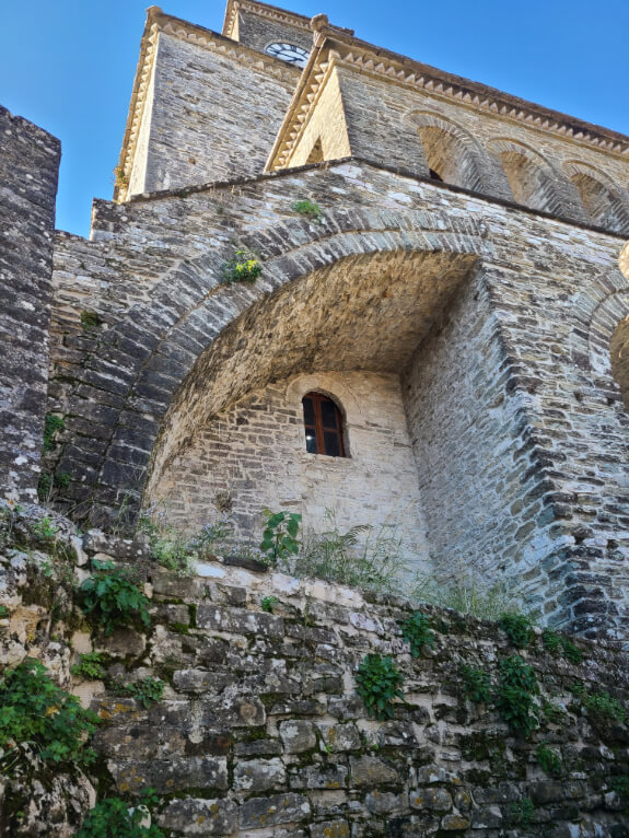 A close up of the clock tower at Gjirokastra Castle