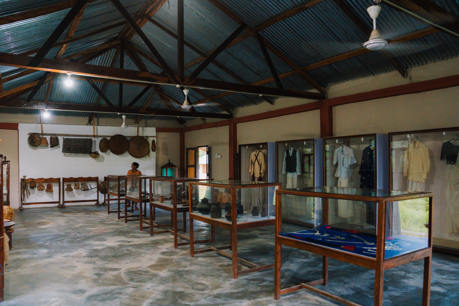 Inside the Indigenous Tharu Museum in Barauli, Kawasoti, Nepal.