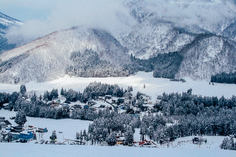 Gala Yuzawa, a small ski resort outside Tokyo, Japan.