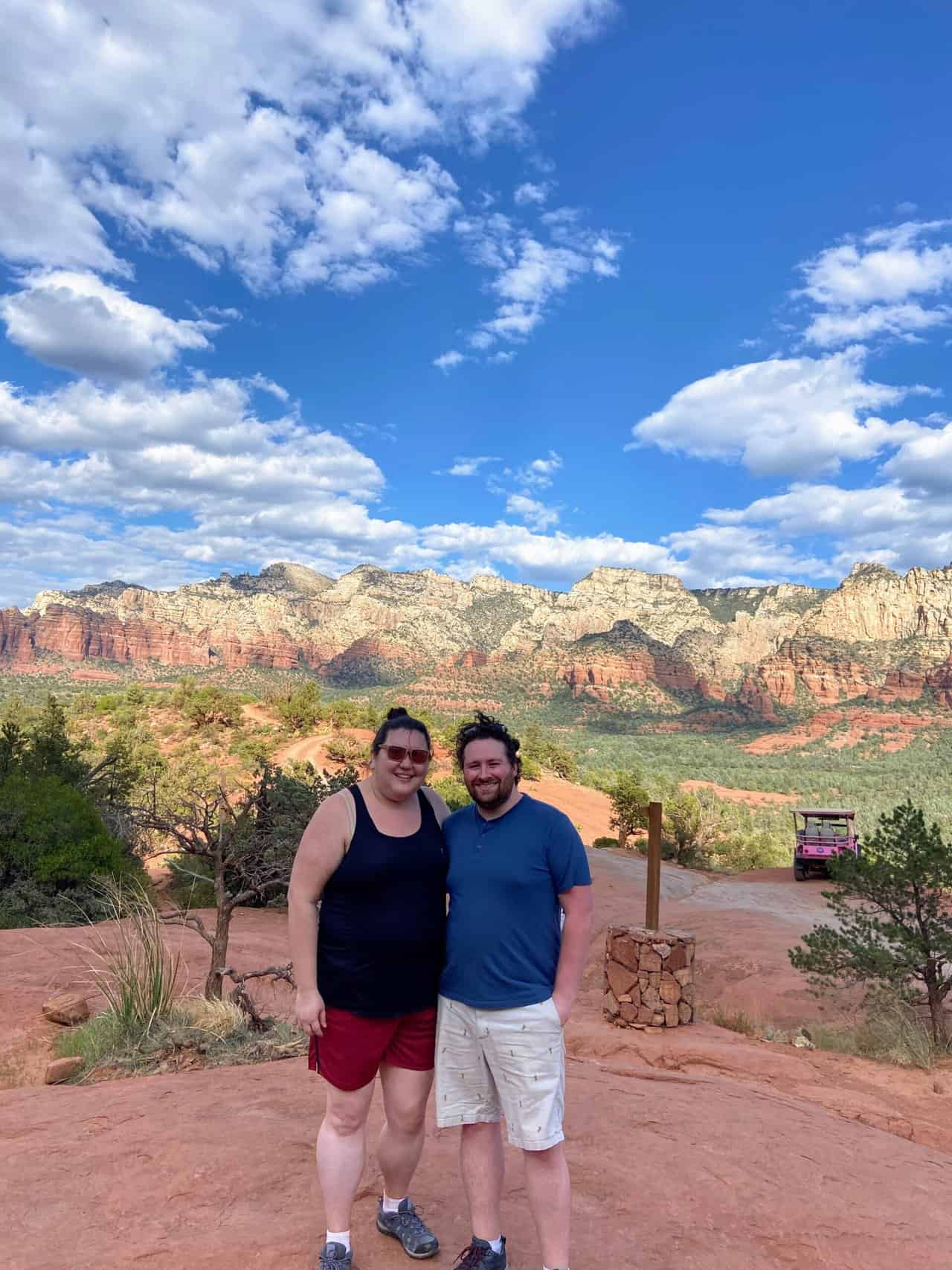 Colin and Riana photo on the jeep tour in Sedona AZ