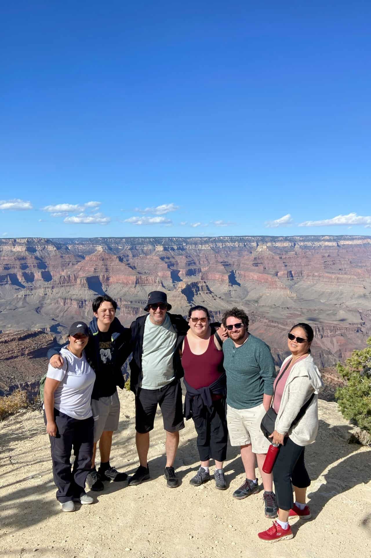 family photo at the Grand Canyon, day trip from Sedona