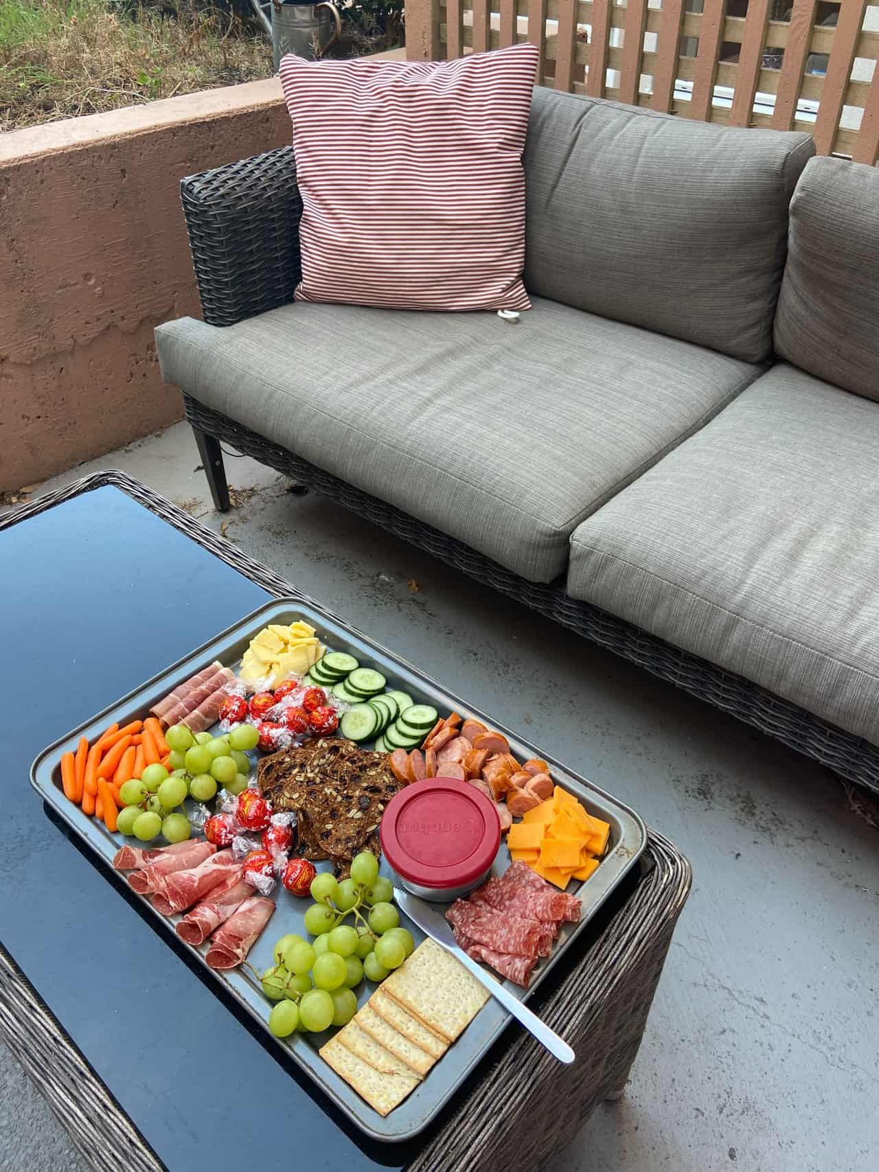 Charcuterie on our patio