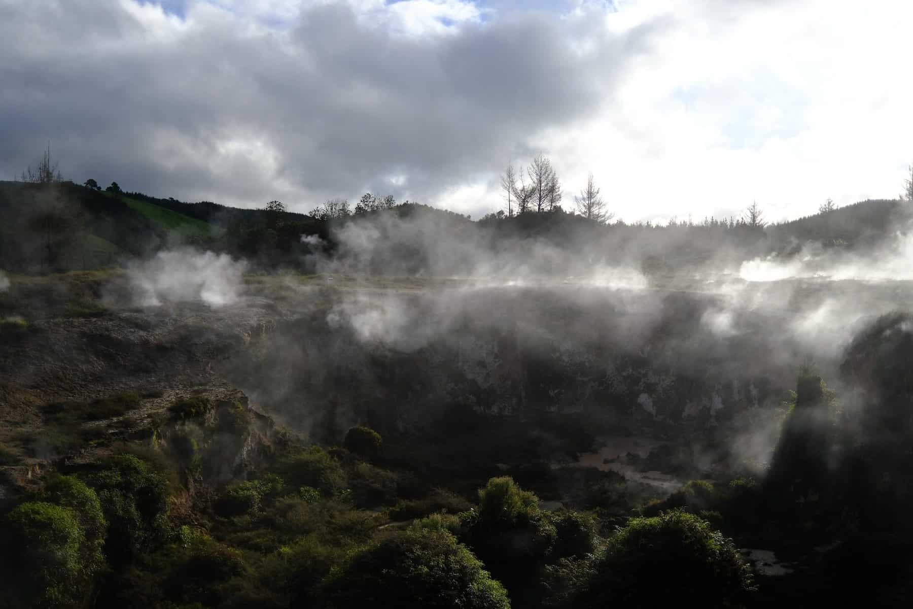 Craters of the Moon in Taupo, New Zealand