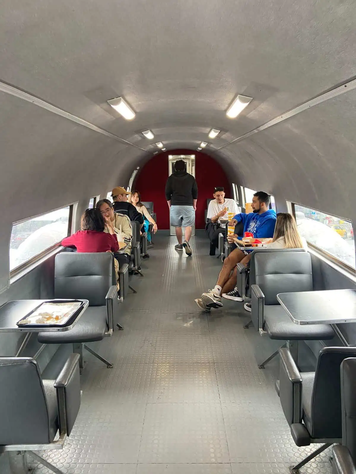 Inside a McDonald's in a plane in Taupo, New Zealand