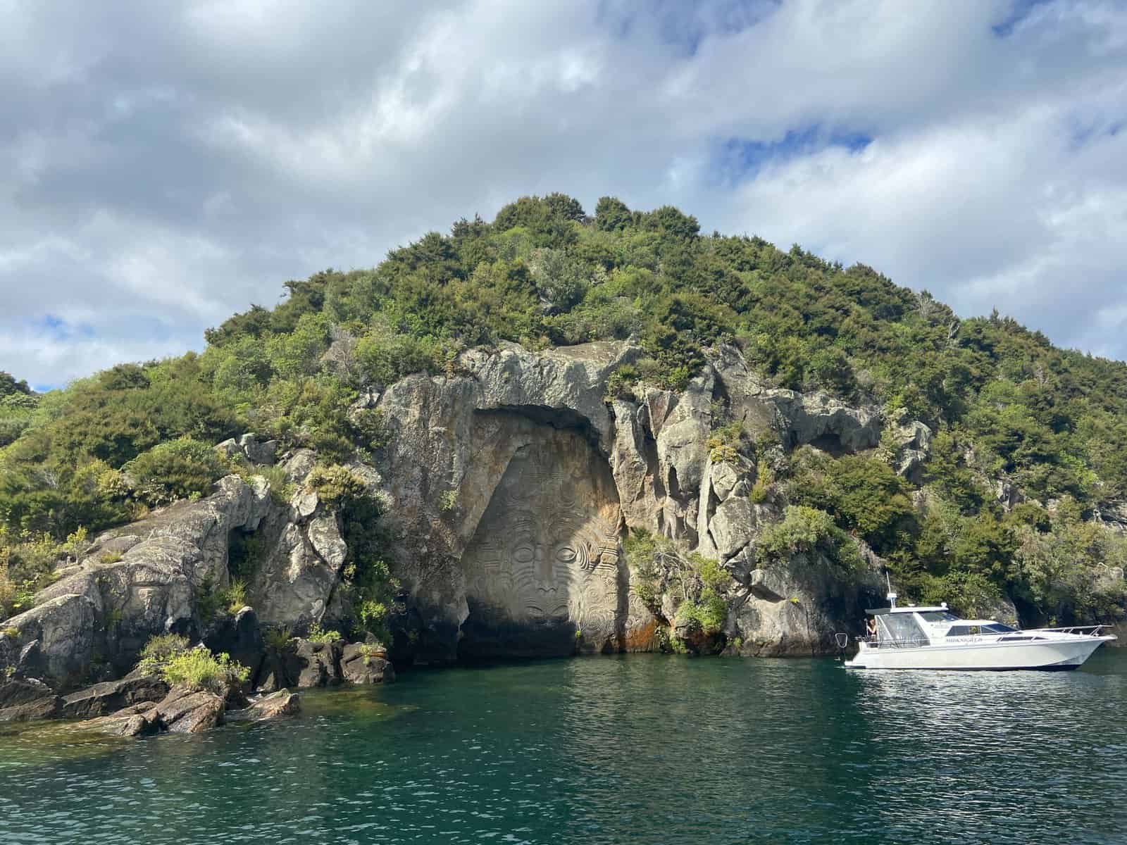 Sail to see the Maori Carvings in Taupo, New Zealand, one of the best things to do in Taupo