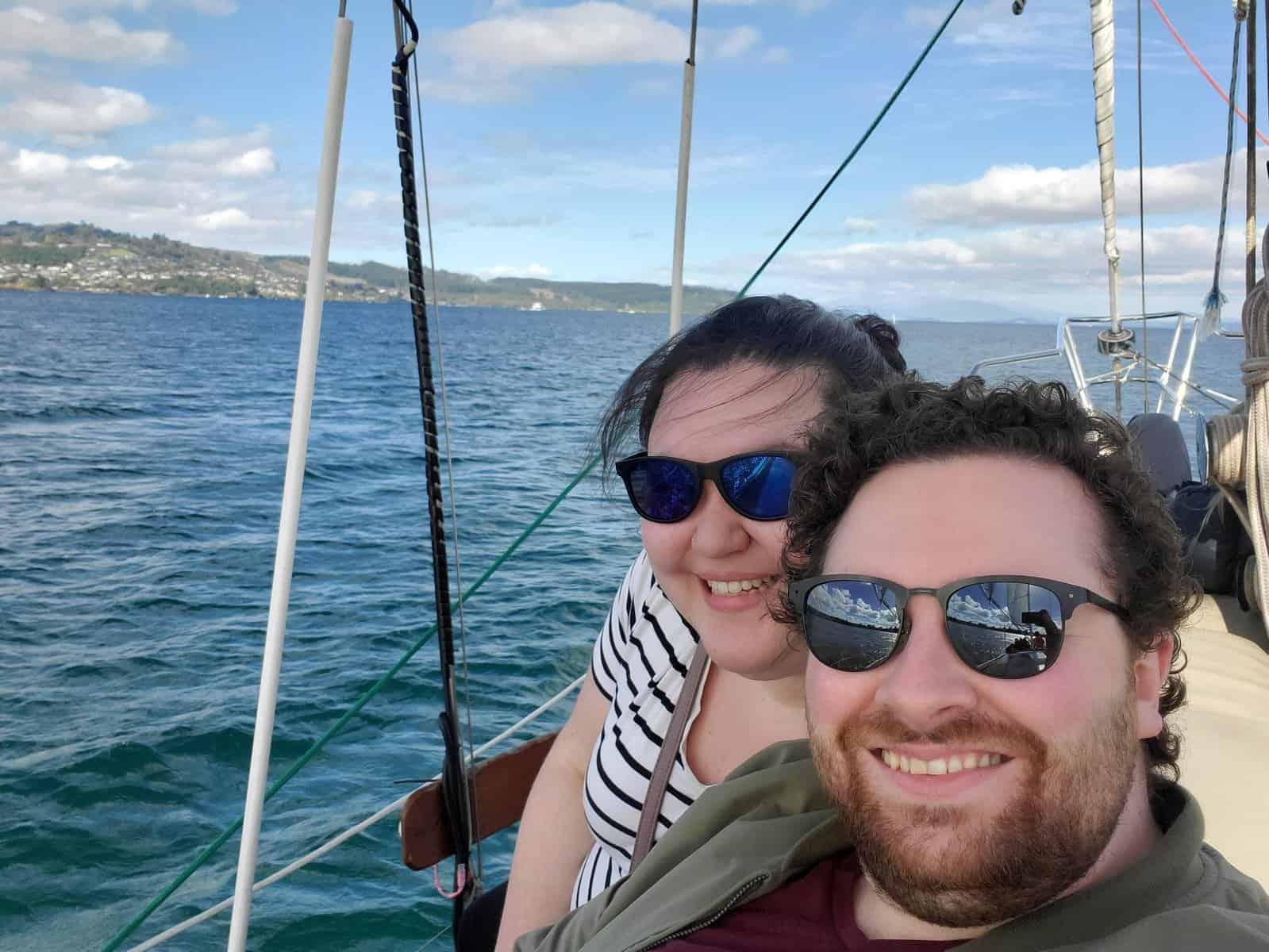 Taupo sailboat selfie