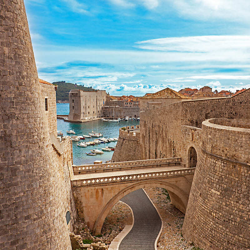 View Of Drawbridge Into Dubrovnik Old Town, Croatia