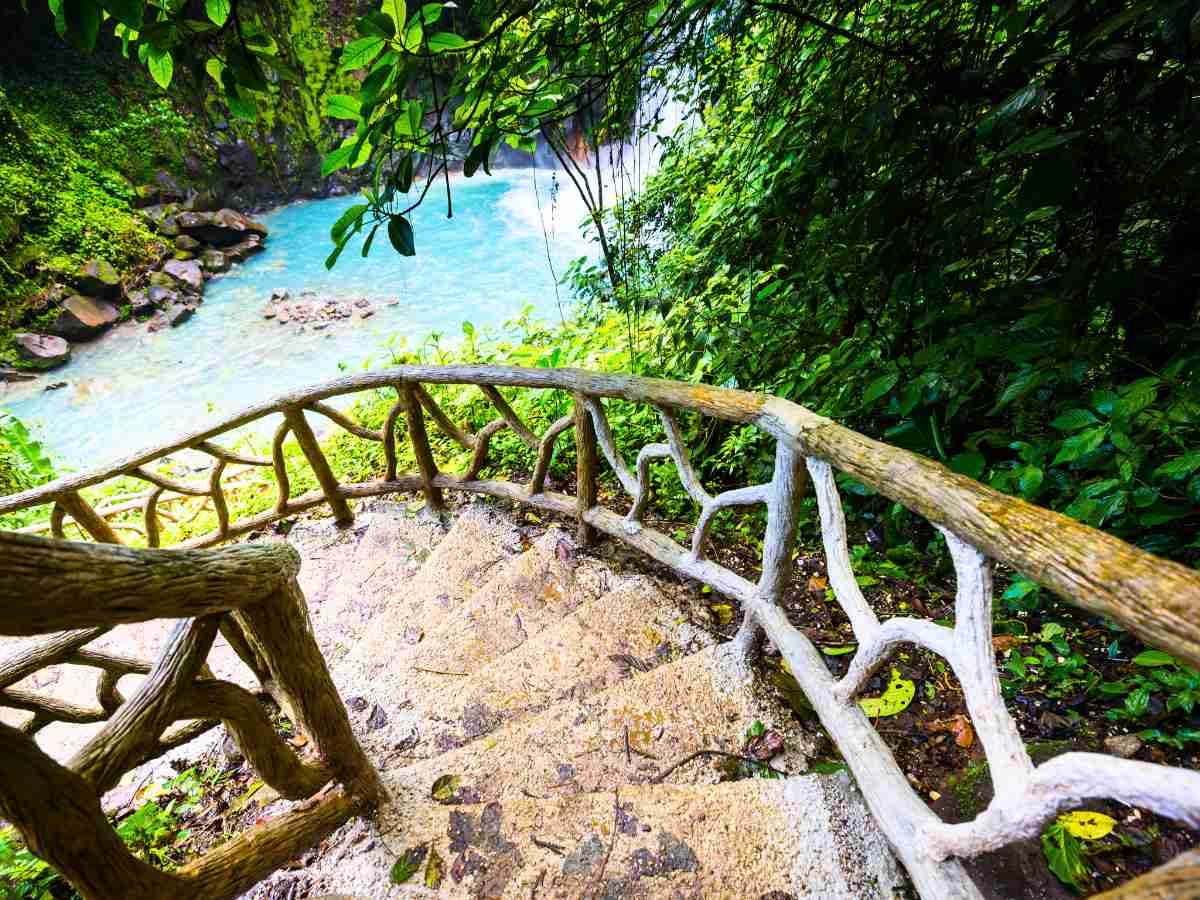 steps to Arenal waterfall Costa Rica Ecotourism