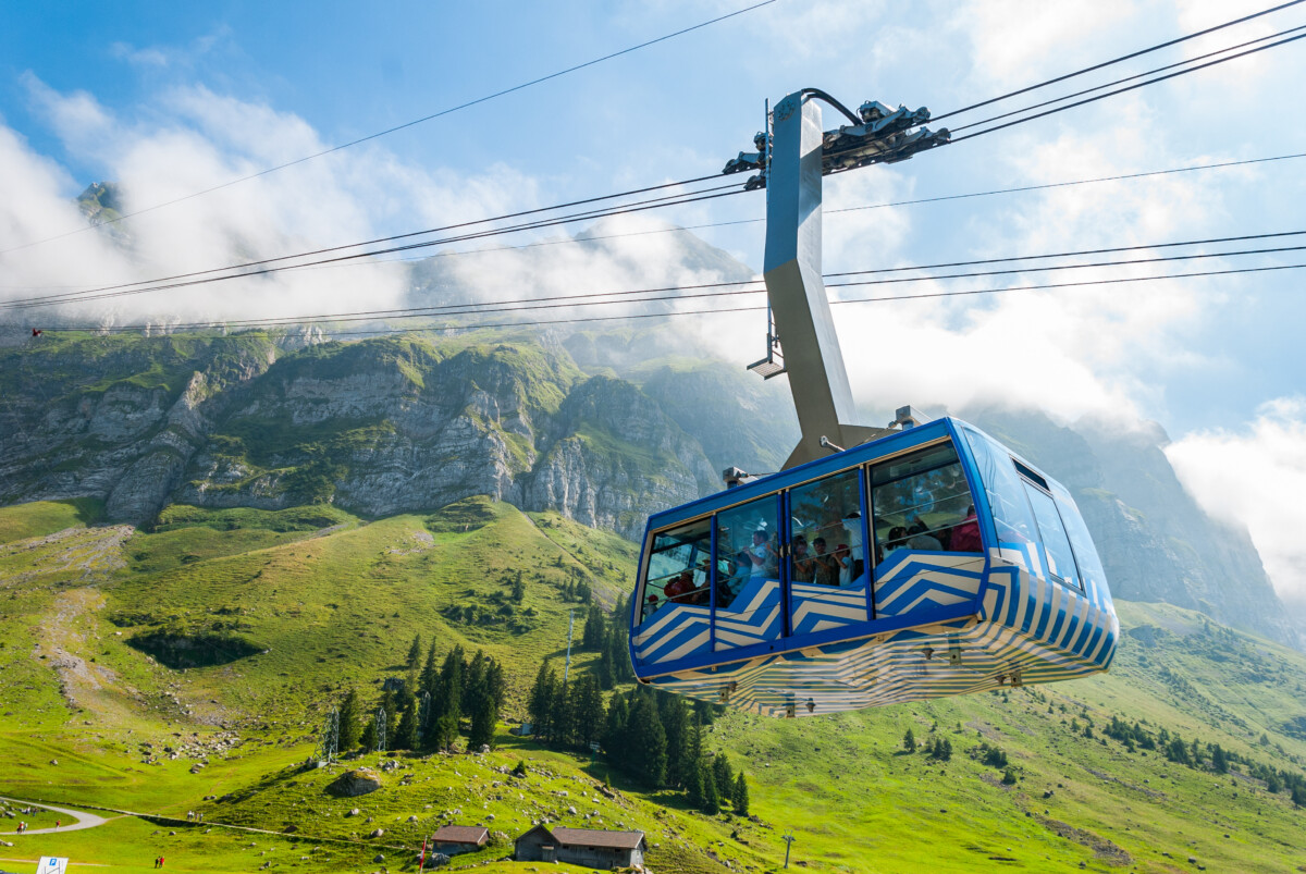 Cable car at Säntis Mountain