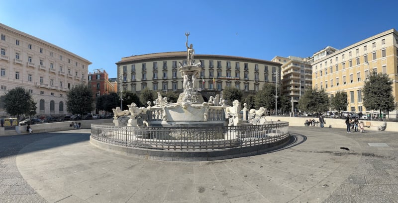 Fountain of Neptune in Napoli, Italy