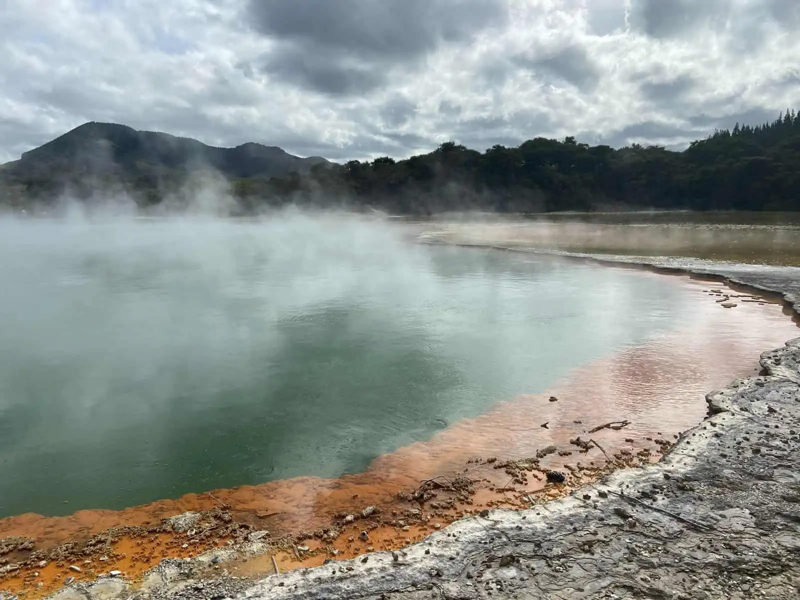 Champagne Pool at Wai-O-Tapu Thermal Wonderland in Rotorua, New Zealand