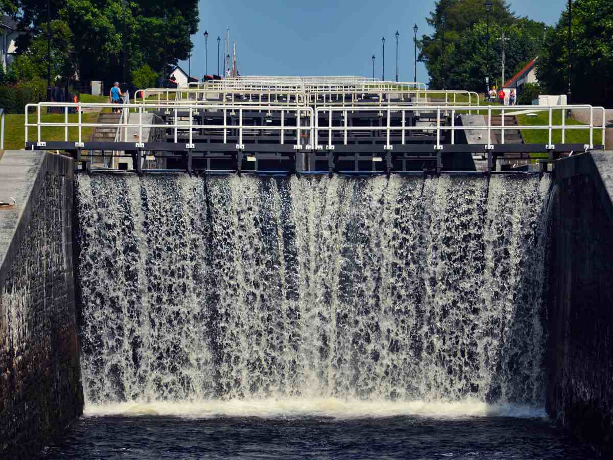 Neptune Staircase lock at Caledonian Canal the longest staircase lock in Britain