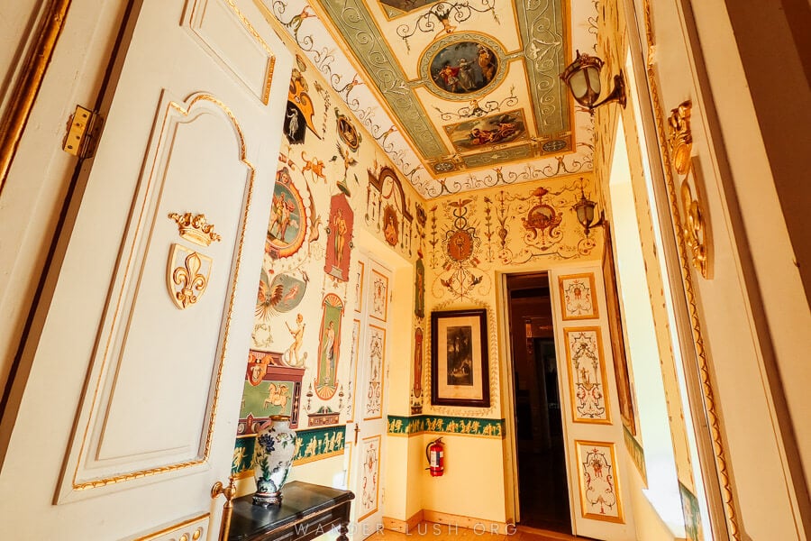 A painted room at the Art Palace of Georgia museum in Tbilisi.