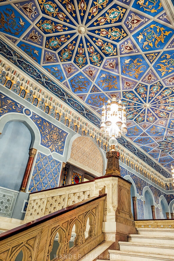 Beautiful decorations inside the Tbilisi State Opera and Ballet Theatre on Rustaveli Avenue.