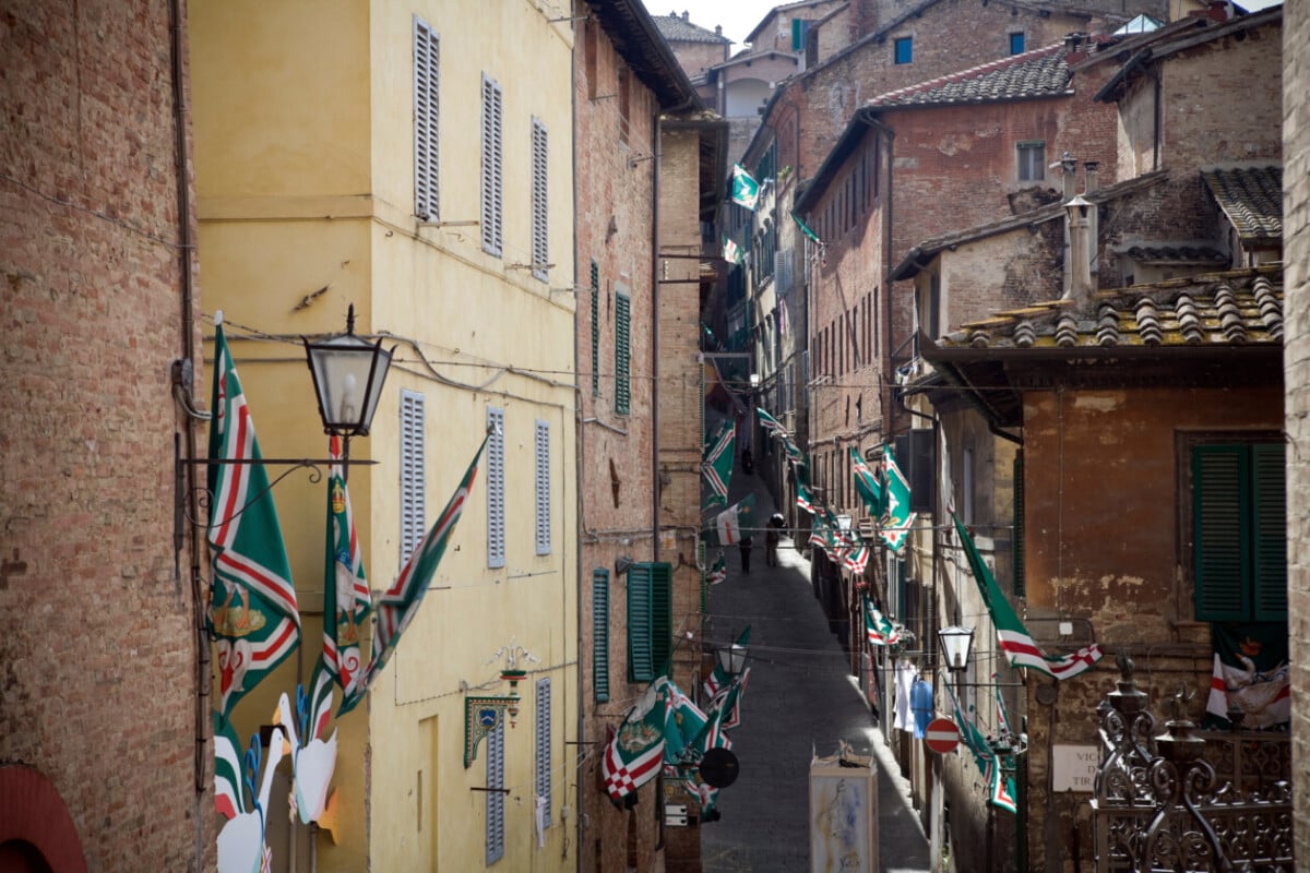 Palio di-Siena Flags in Tuscany, Italy