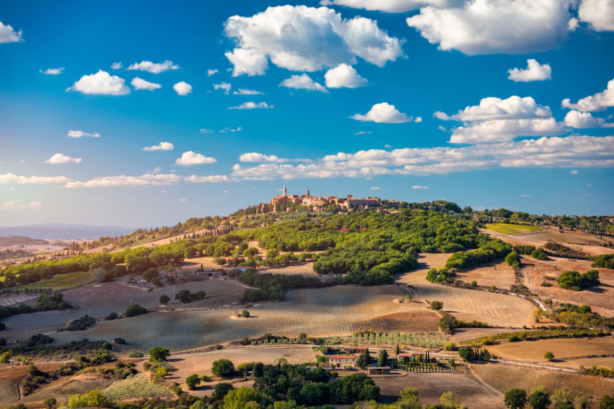 Panoramic View of Pienza Tuscany, Italy