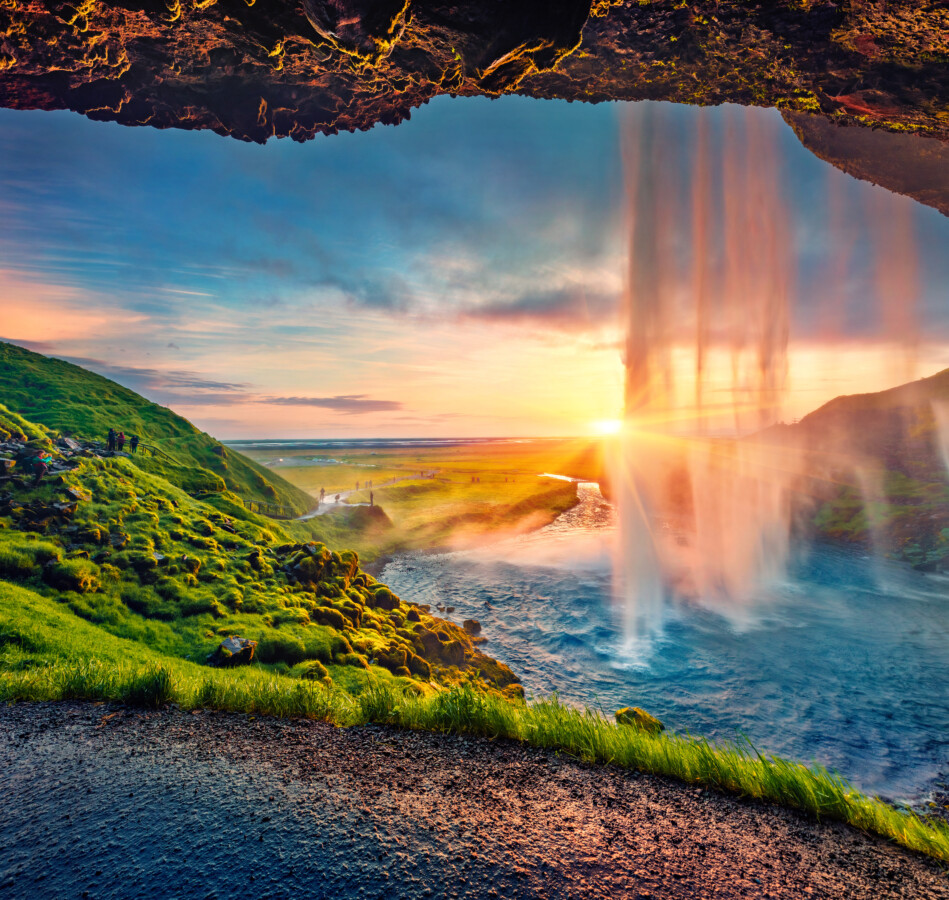 Seljalandsfoss waterfall in Iceland