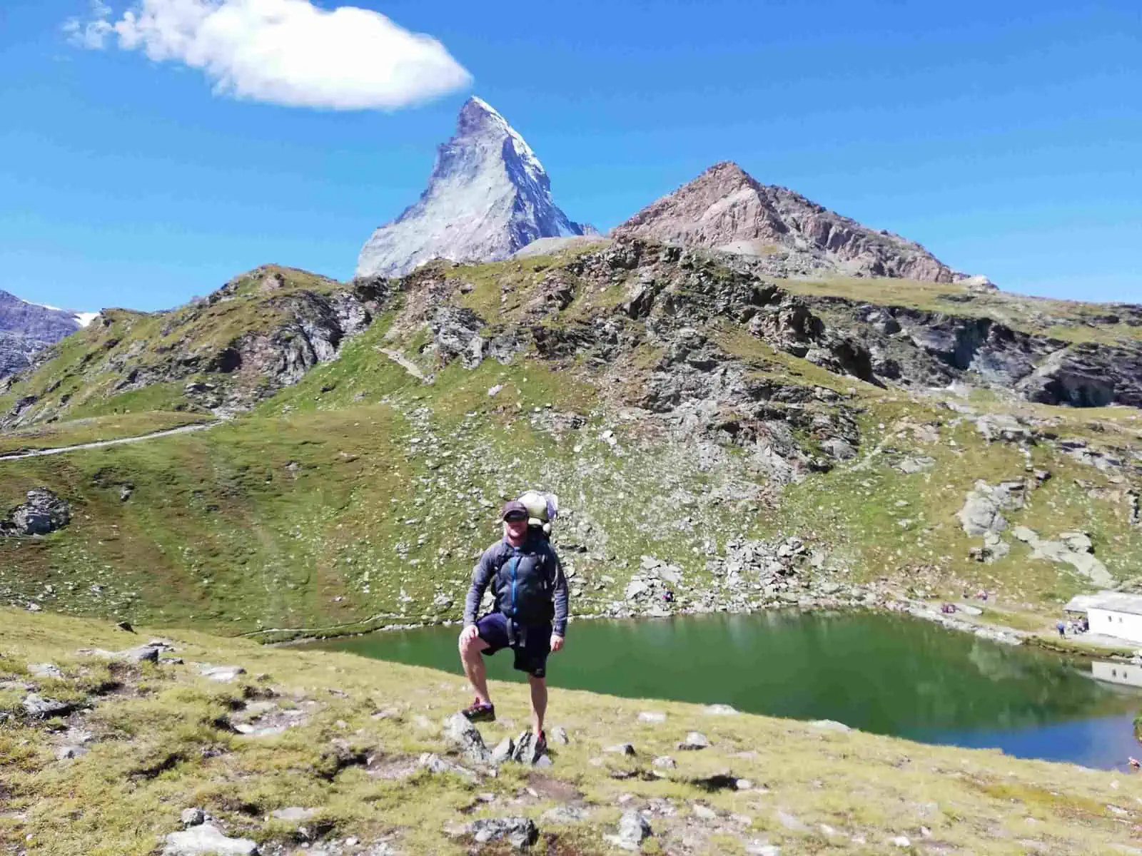 Marc hiking in Switzerland