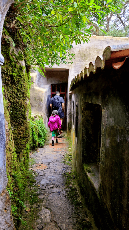 The hallway to the washroom at the Convent of the Capuchos