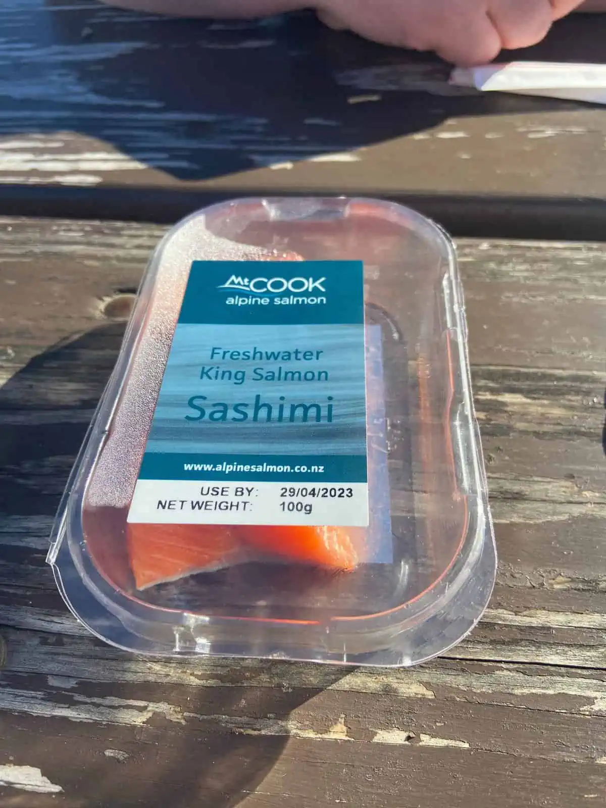 Mt Cook Alpine Salmon, fresh salmon container