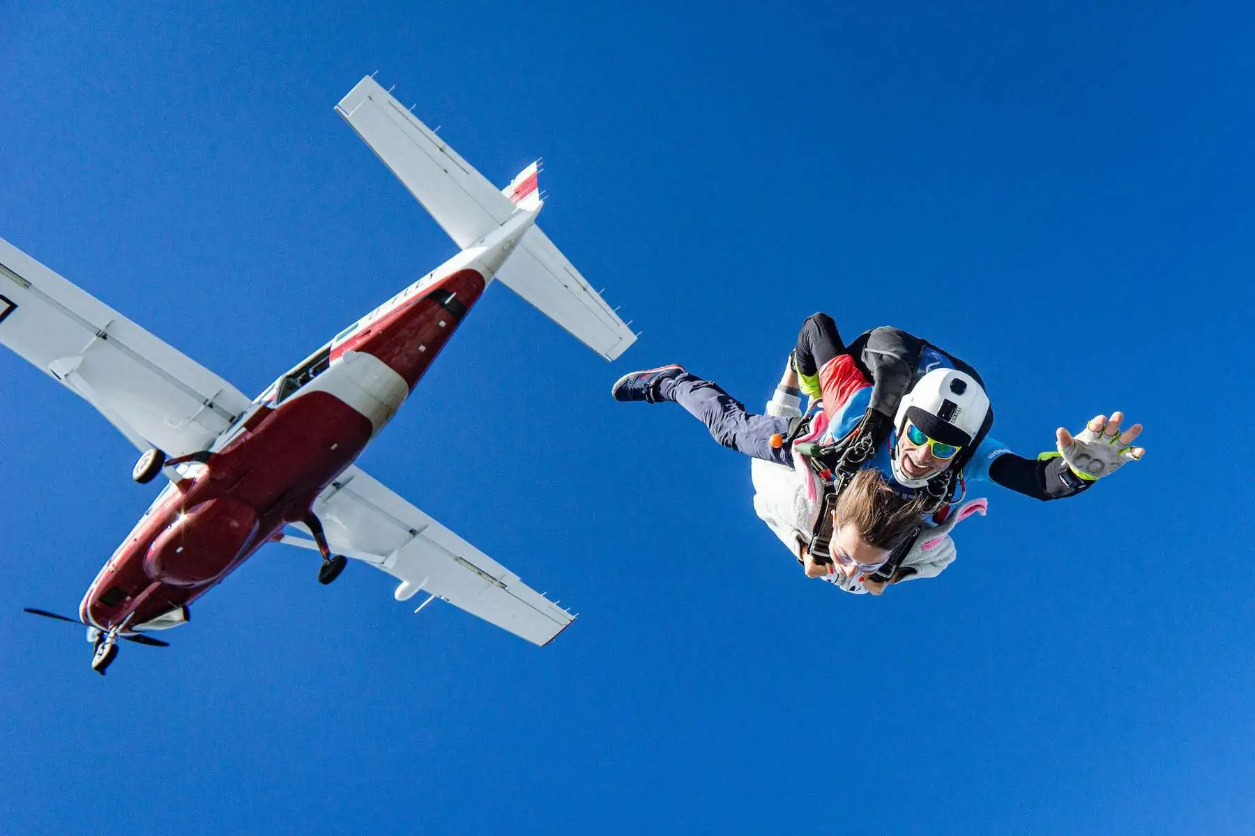 skydiving over Aoraki, one of the things to do at Mount Cook