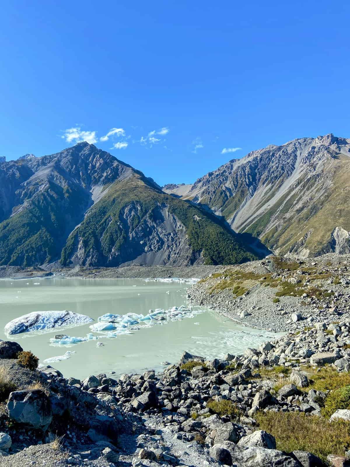 Tasman Lake and Tasman Glacier 