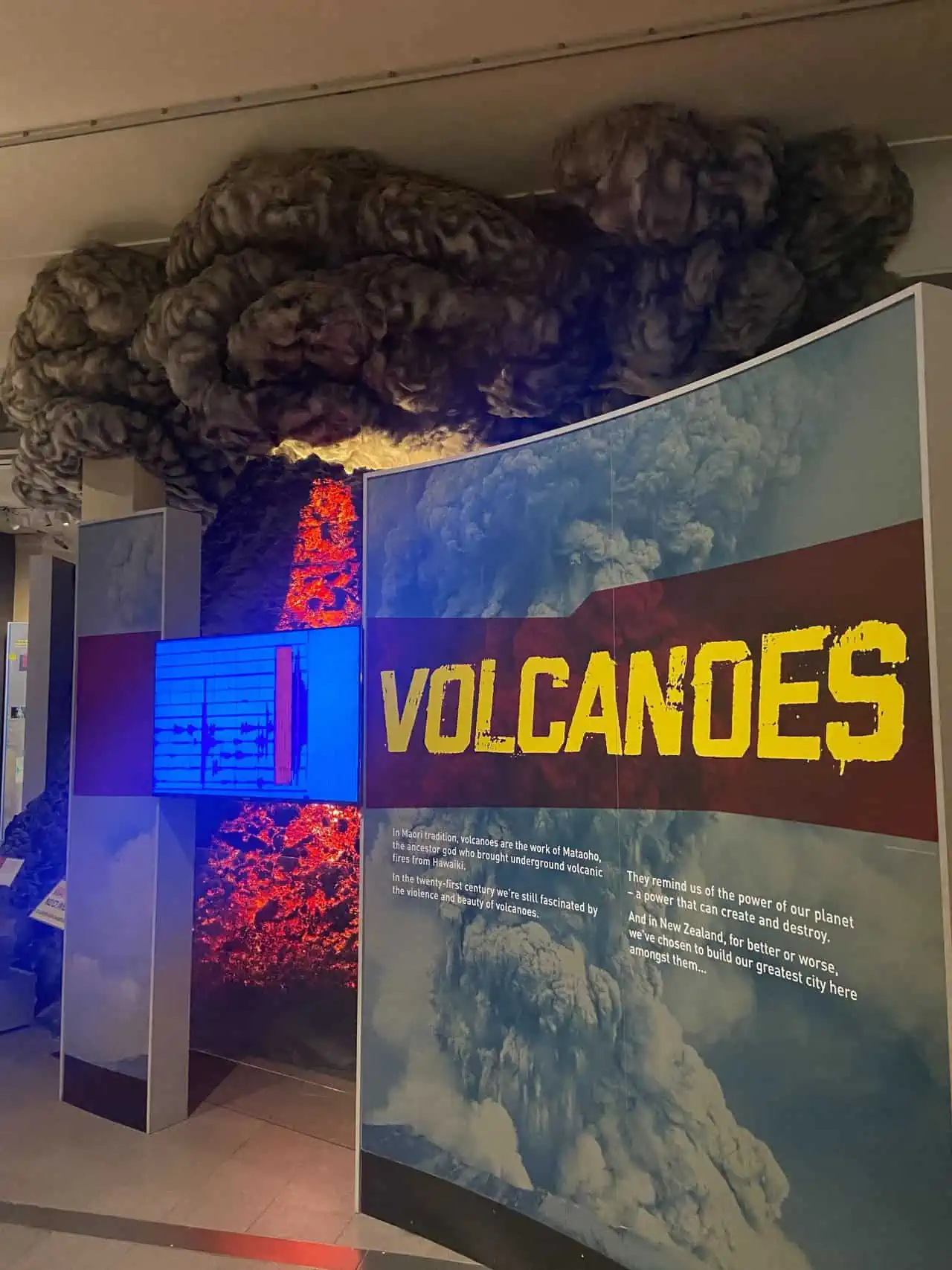 Volacnoes exhibit at the Auckland War Memorial Museum, what to do in Auckland