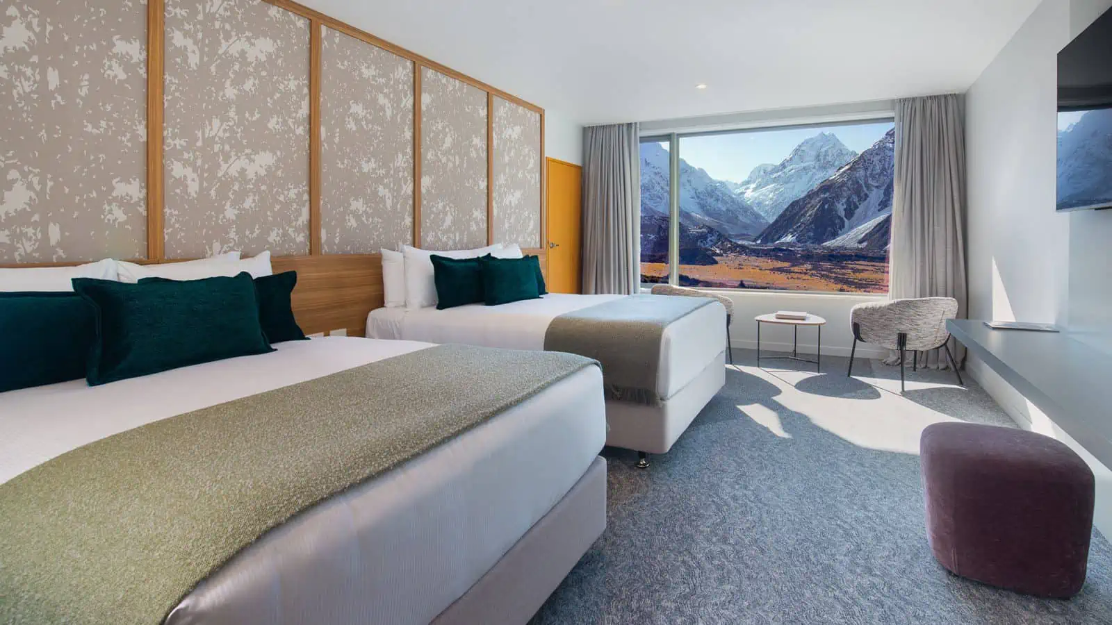 Hermitage Hotel Premium Plus room, luxury accommodation in Mt Cook Village