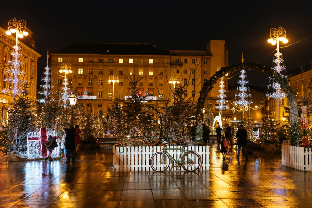 Christmas Lights and displays at Zagreb, Croatia Christmas Market 