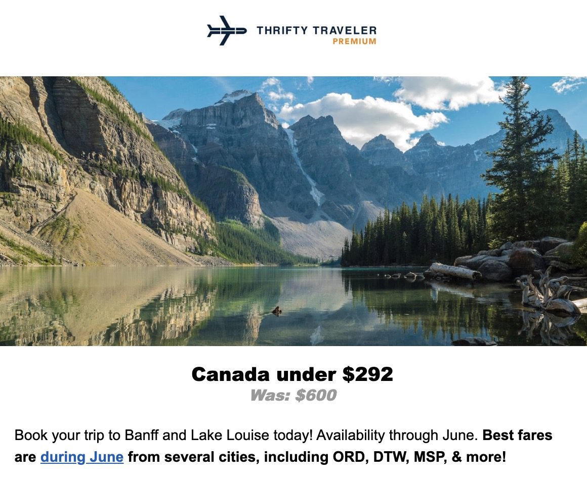 Banff National Park flight deal