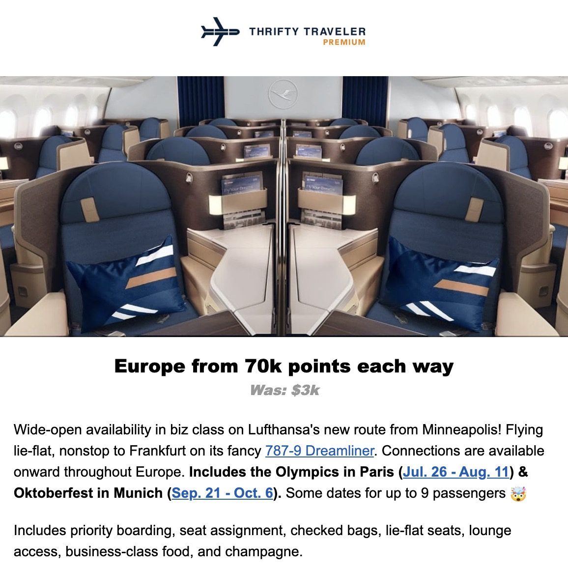 Olympics flight deal Lufthansa