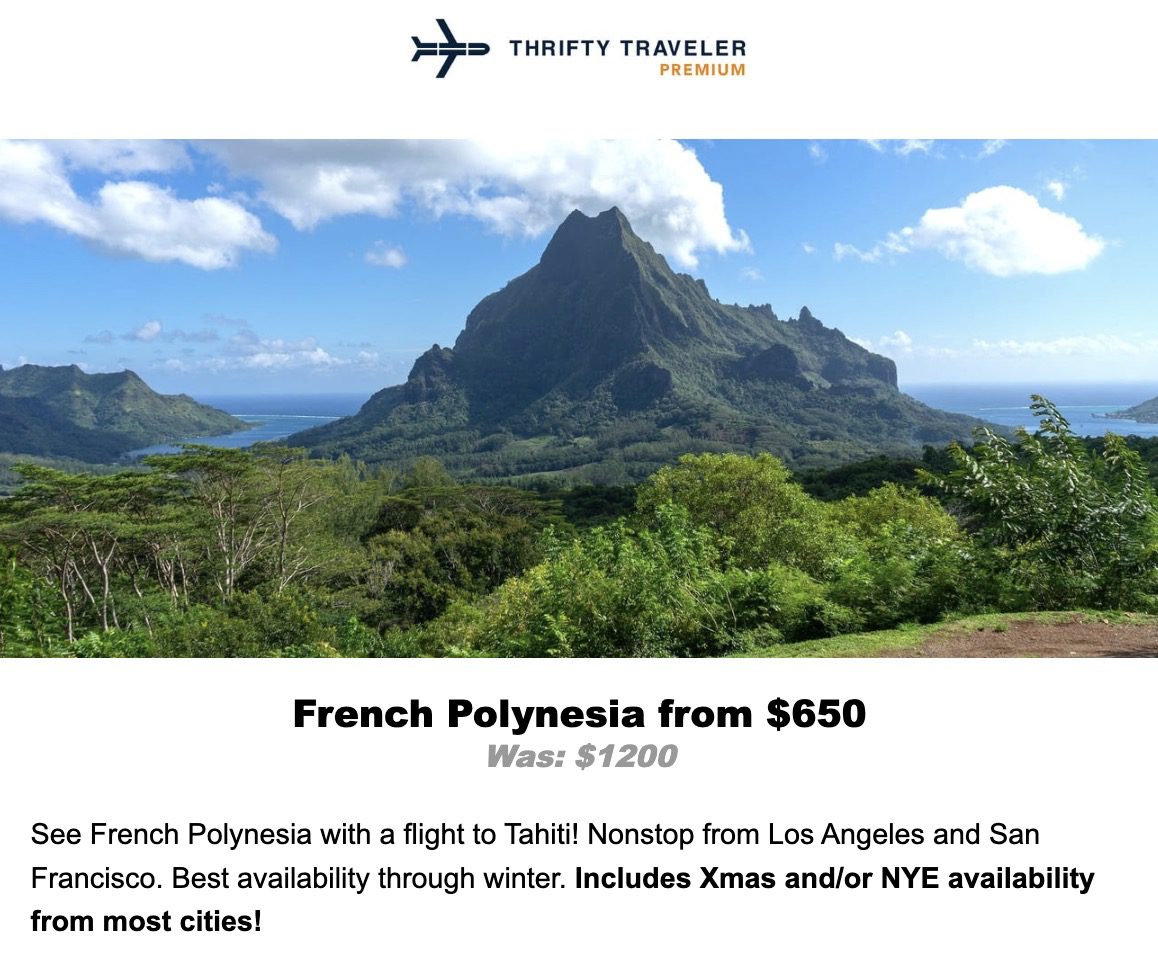 Tahiti flight deal