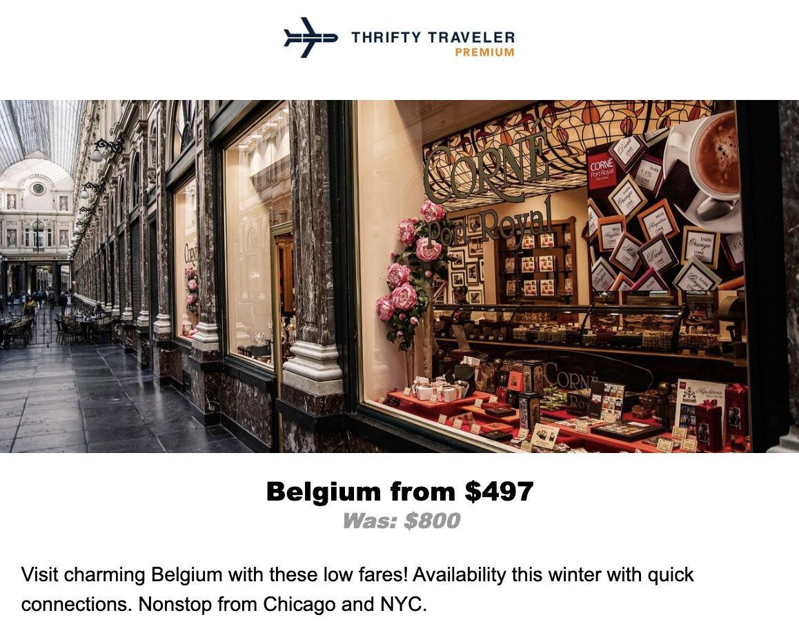 Brussels flight deal