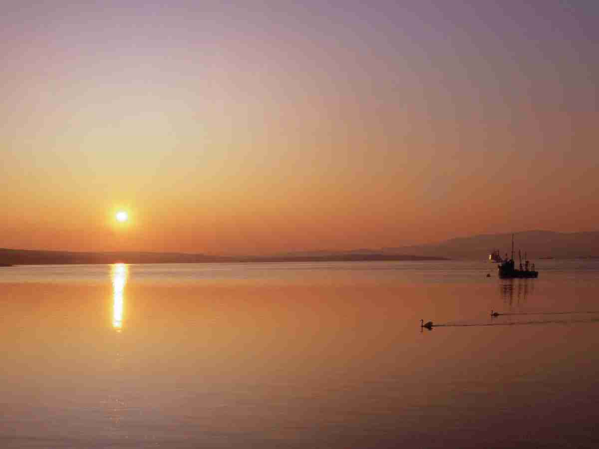 golden hues over Cromarty Firth at sunset