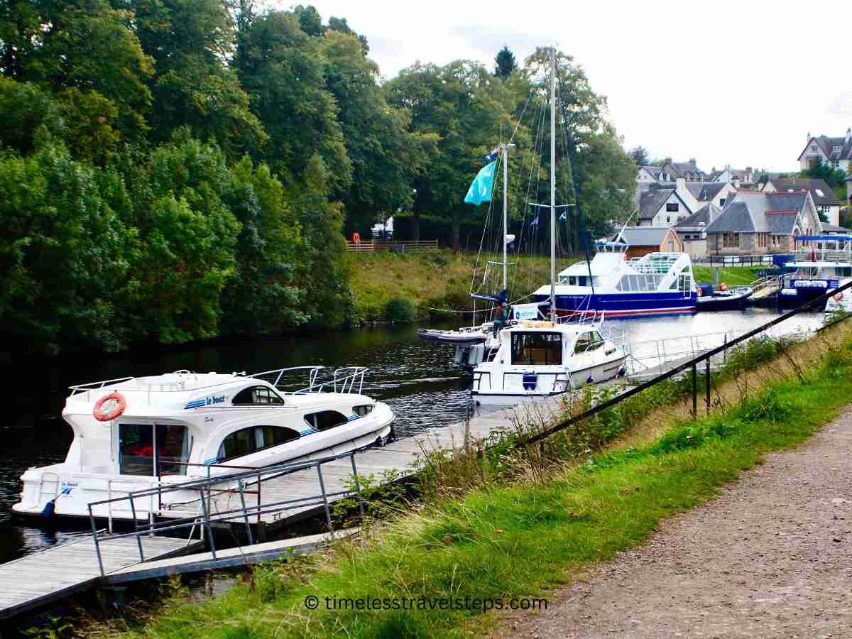 boats along the Caledonian Canal Fort Augustus